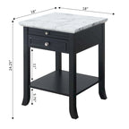 Convenience Concepts American Heritage Logan Tavolino Finale con 1 Cassetto e Ripiano Estraibile