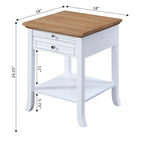 Convenience Concepts American Heritage Logan Tavolino Finale con 1 Cassetto e Ripiano Estraibile