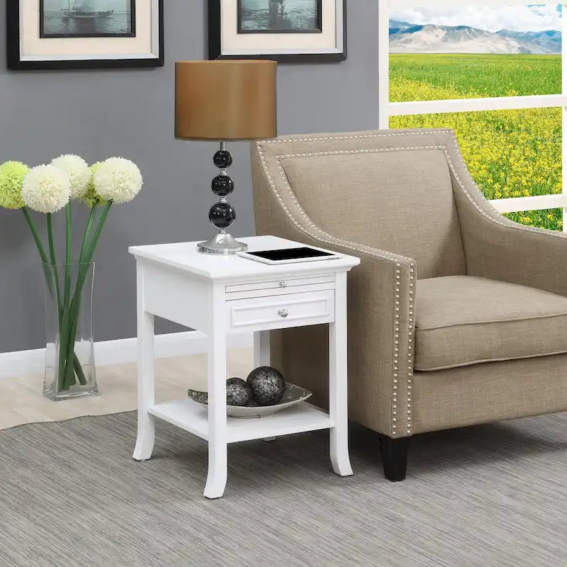 Convenience Concepts American Heritage Logan Tavolino Finale con 1 Cassetto e Ripiano Estraibile