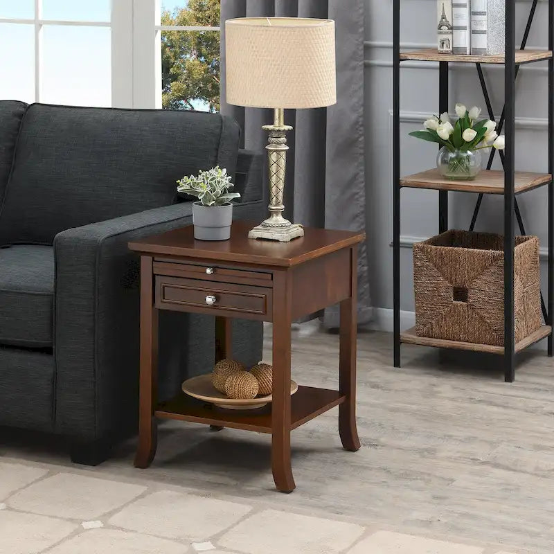 Convenience Concepts American Heritage Logan Tavolino Finale con 1 Cassetto e Ripiano Estraibile