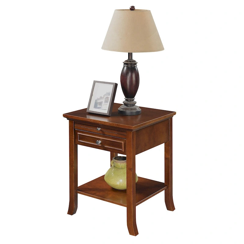 Convenience Concepts American Heritage Logan Tavolino Finale con 1 Cassetto e Ripiano Estraibile
