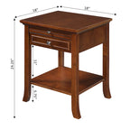 Convenience Concepts American Heritage Logan Tavolino Finale con 1 Cassetto e Ripiano Estraibile
