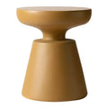 LeisureMod Isle Modern Pedestal End Table - Round Fiberstone Accent Table