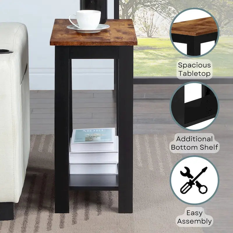 Table d'appoint avec étagère Baja Designs2Go par Convenience Concepts