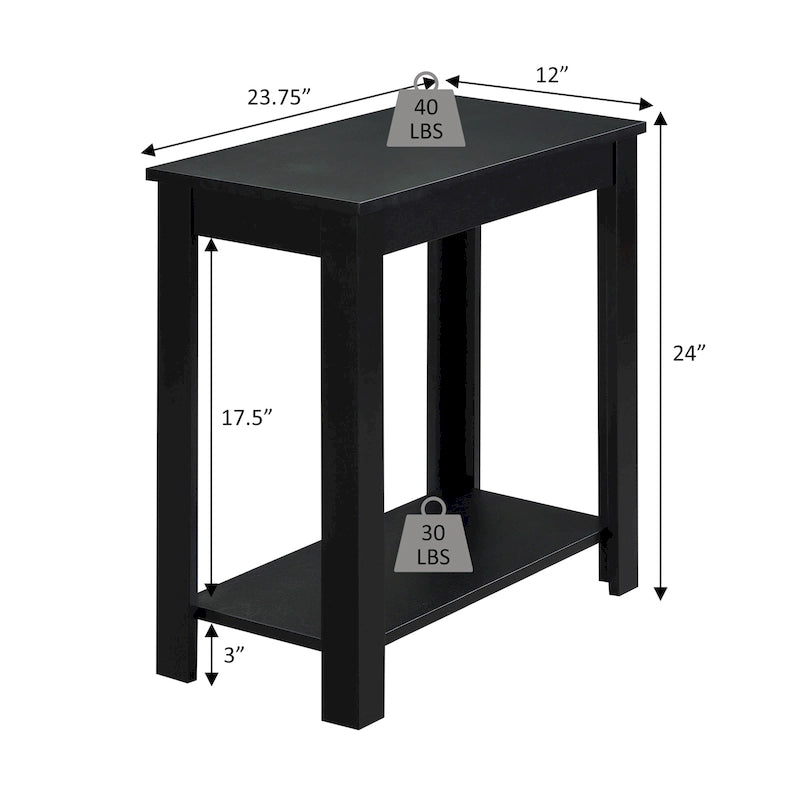Table d'appoint avec étagère Baja Designs2Go par Convenience Concepts