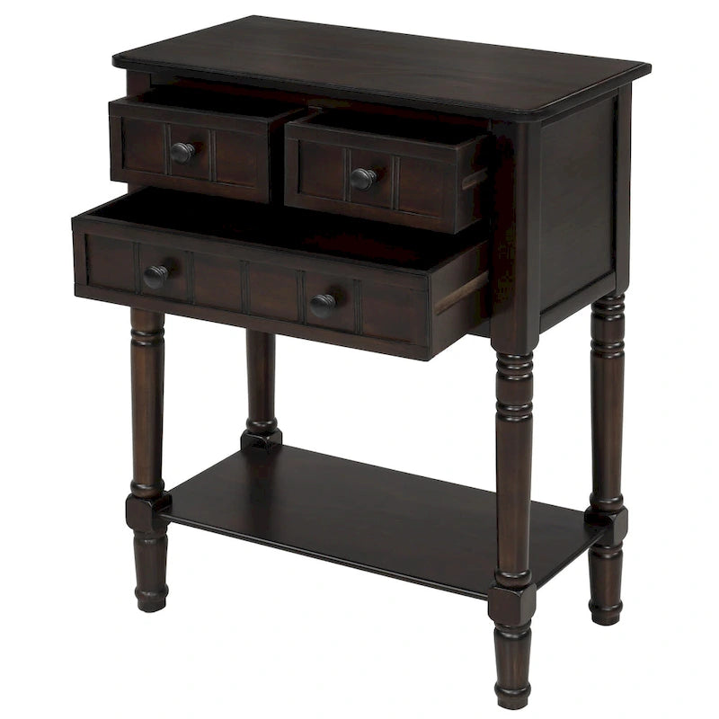 Consolle con 3 cassetti e ripiano inferiore Copper Grove Colby