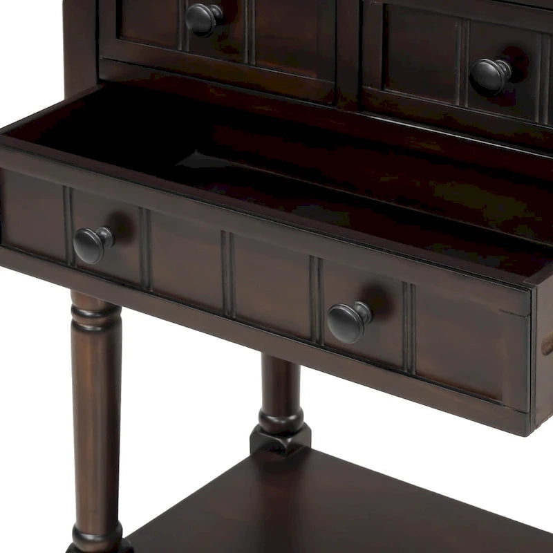 Consolle con 3 cassetti e ripiano inferiore Copper Grove Colby