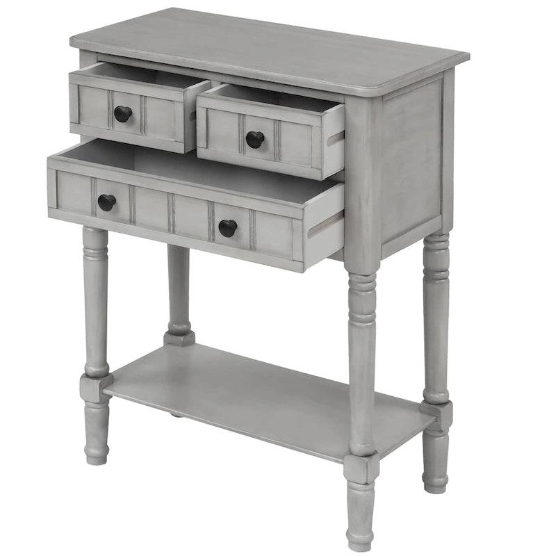 Consolle con 3 cassetti e ripiano inferiore Copper Grove Colby