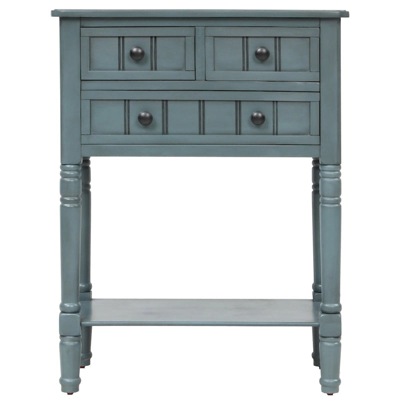 Consolle con 3 cassetti e ripiano inferiore Copper Grove Colby