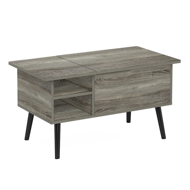 Tavolino da caffè Furinno Jensen con piano sollevabile e gambe in legno