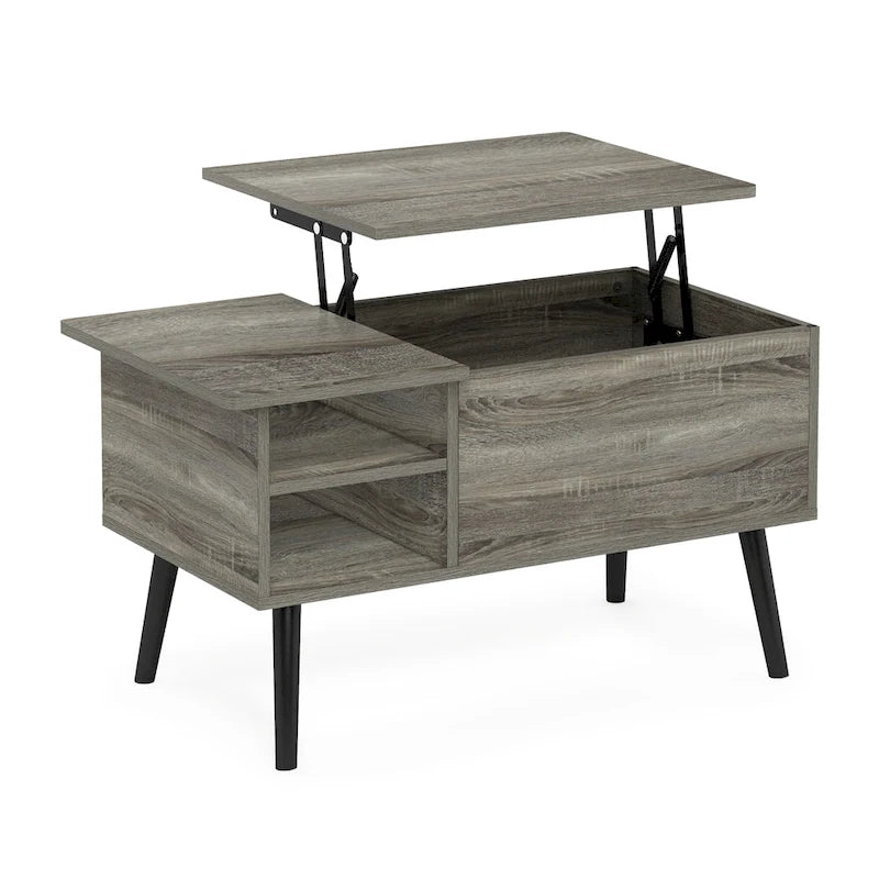 Tavolino da caffè Furinno Jensen con piano sollevabile e gambe in legno