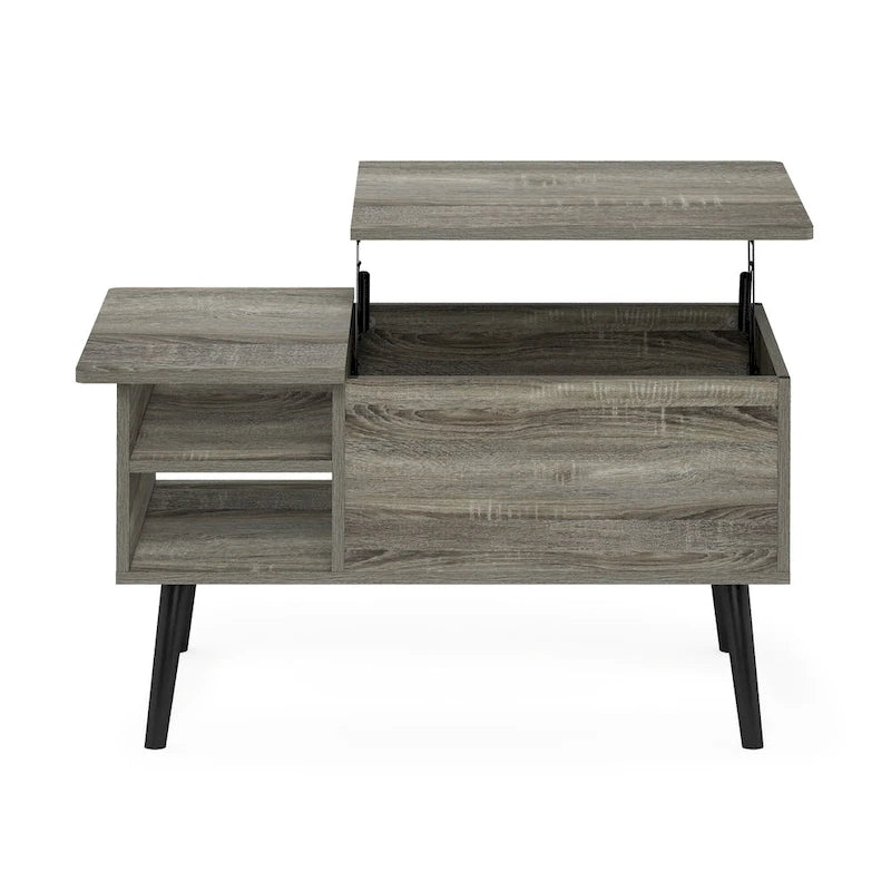 Tavolino da caffè Furinno Jensen con piano sollevabile e gambe in legno