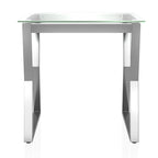 Morfell Contemporary 20-inch Glass Top 2-Piece Nesting Tables Set by Furniture of America