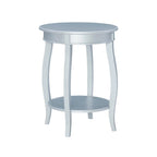 Table ronde Pénélope blanche avec étagère