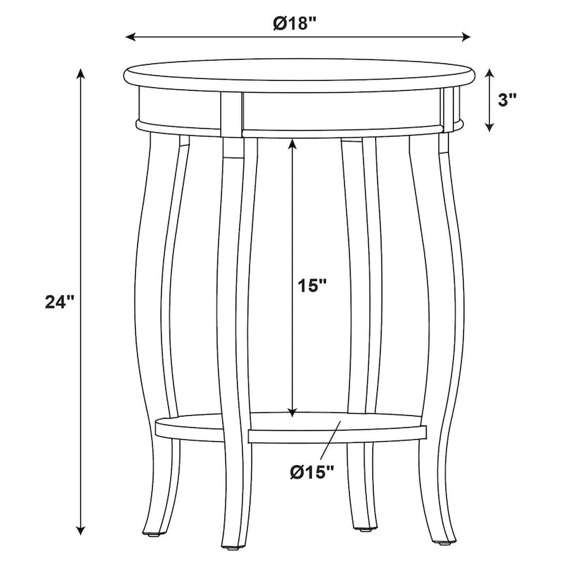 Table ronde Pénélope blanche avec étagère