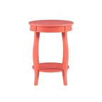Table ronde Pénélope blanche avec étagère