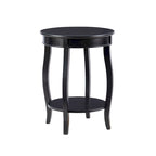 Table ronde Pénélope blanche avec étagère