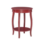 Table ronde Pénélope blanche avec étagère