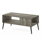 Tavolino da caffè Furinno Claude in stile Mid-Century con gambe in legno