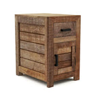 Tavolino Anaisha Rustico in Legno Massello Tonalità Calda Naturale 58 cm con Contenitore di Furniture of America