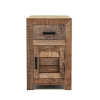 Tavolino Anaisha Rustico in Legno Massello Tonalità Calda Naturale 58 cm con Contenitore di Furniture of America