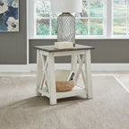 Table d'appoint Laurel Bluff Blanc antique