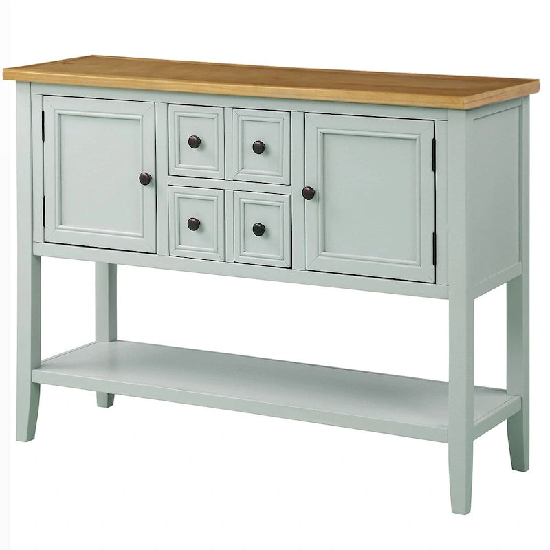 Table console bahut moderne avec étagère inférieure