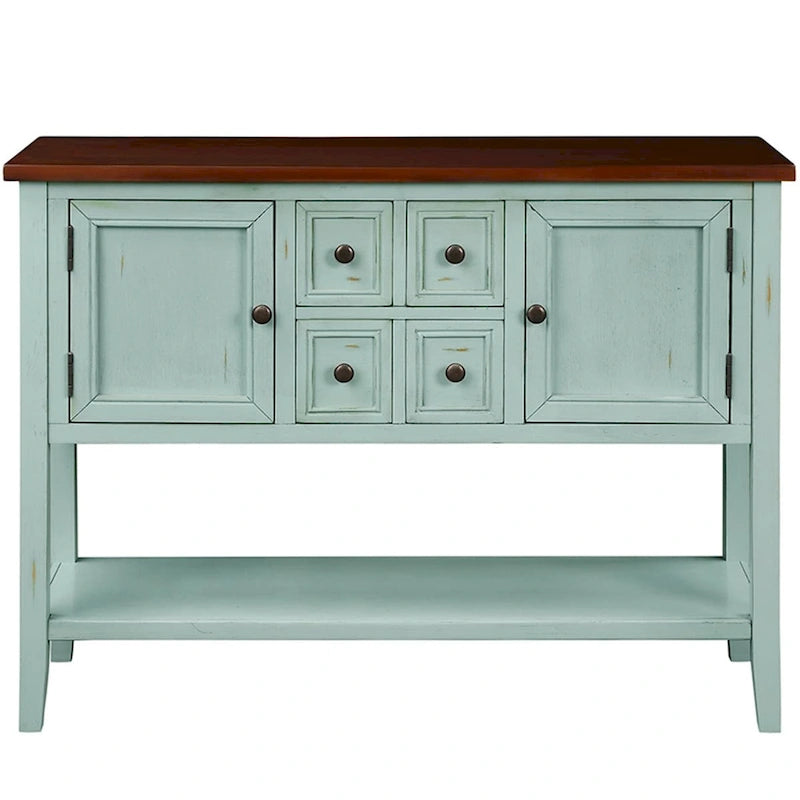 Table console bahut moderne avec étagère inférieure