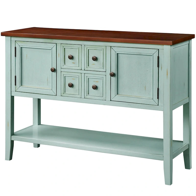 Table console bahut moderne avec étagère inférieure