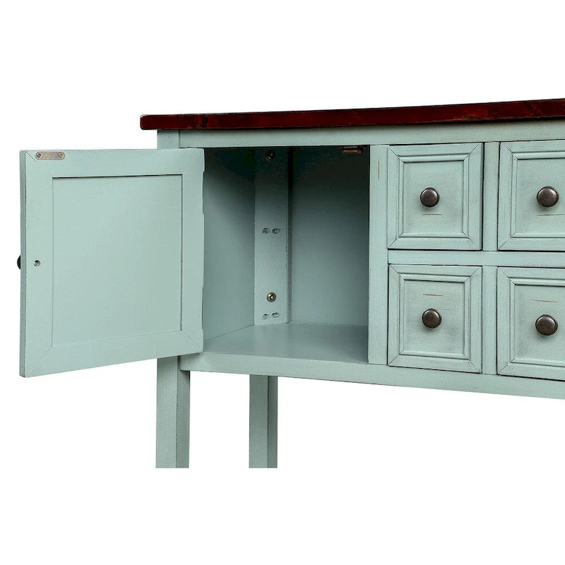 Table console bahut moderne avec étagère inférieure