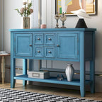 Table console bahut moderne avec étagère inférieure