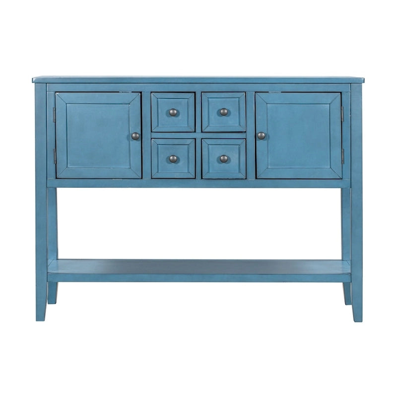 Table console bahut moderne avec étagère inférieure