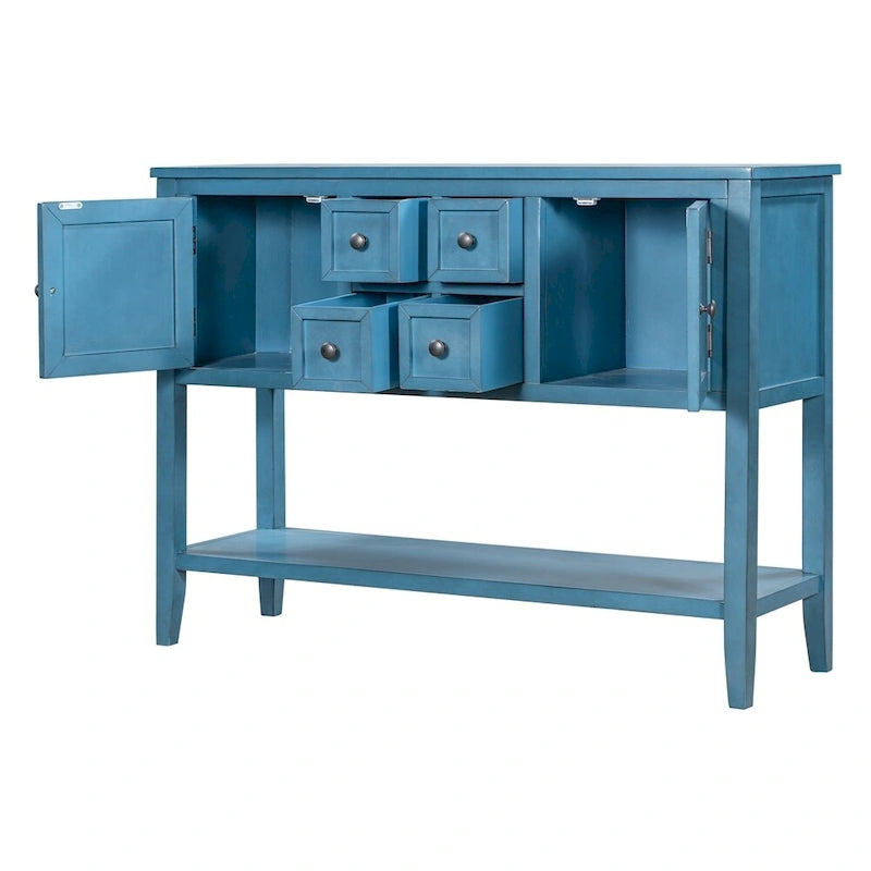 Table console bahut moderne avec étagère inférieure