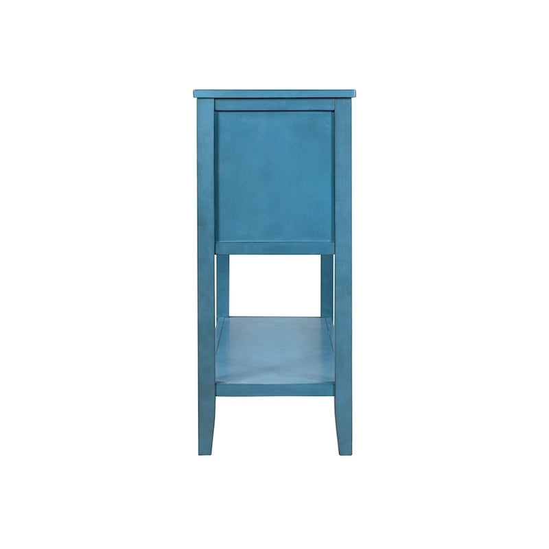 Table console bahut moderne avec étagère inférieure