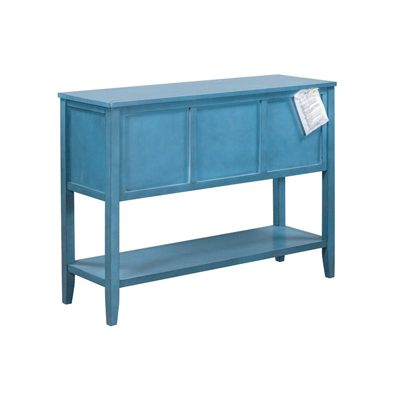 Table console bahut moderne avec étagère inférieure