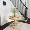 Butler Traditional Round Wooden Pedestal Table in Plantation Cherry Finish - Dark Brown