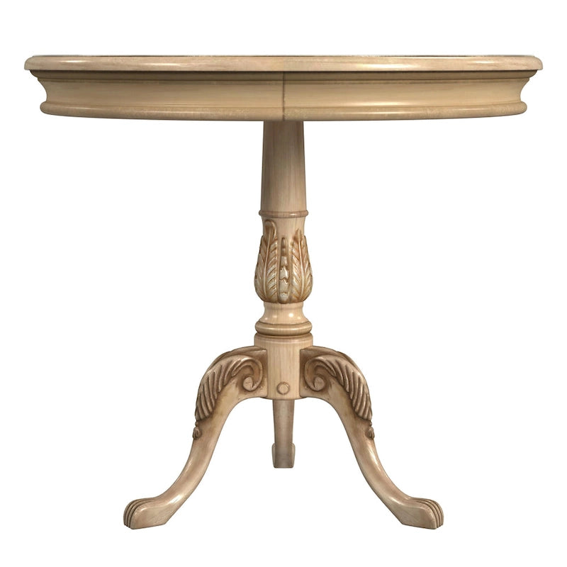 Butler Traditional Round Wooden Pedestal Table in Plantation Cherry Finish - Dark Brown