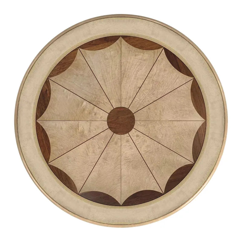 Butler Traditional Round Wooden Pedestal Table in Plantation Cherry Finish - Dark Brown