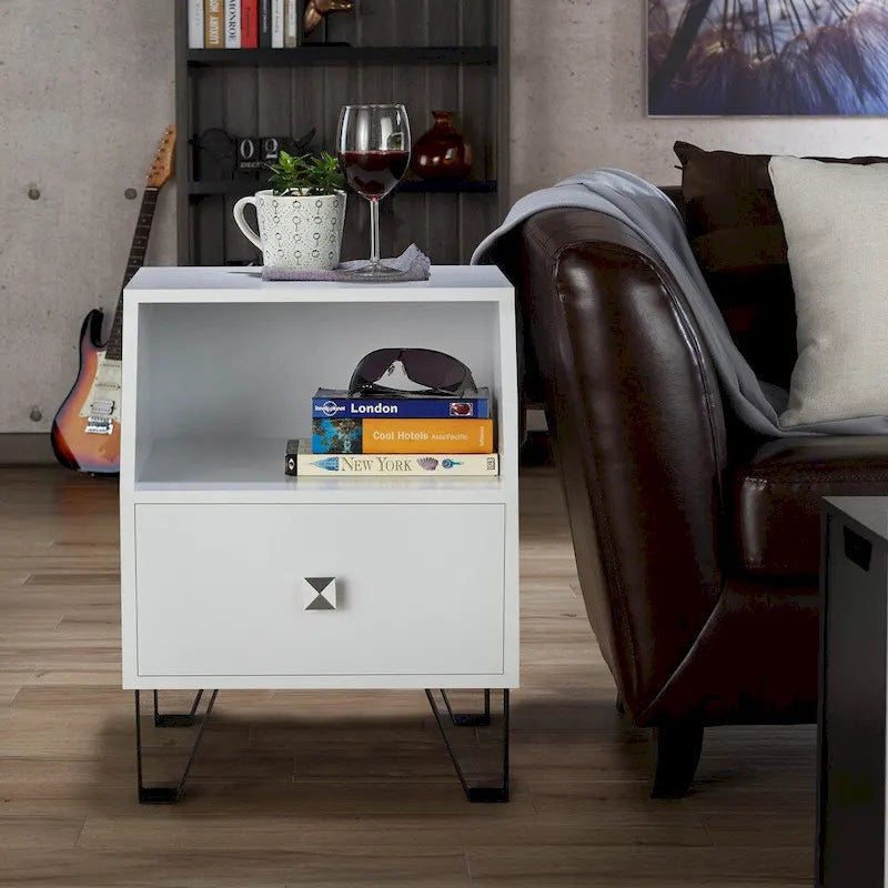 Tavolino con 1 ripiano Kara Contemporary da 16 pollici di Furniture of America