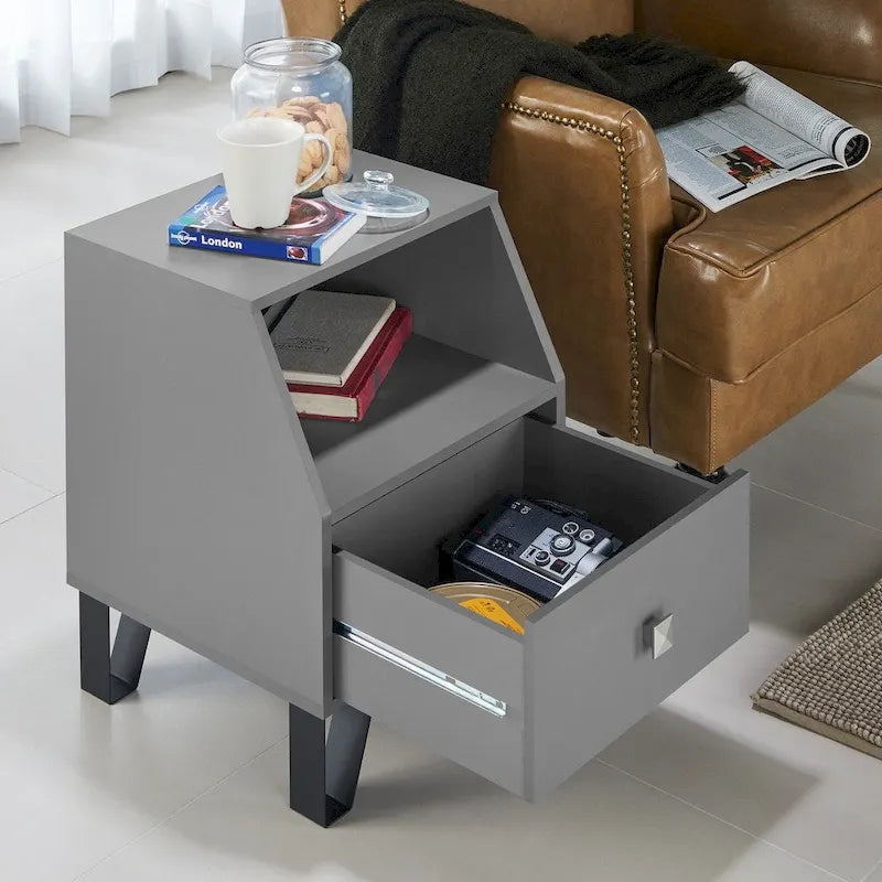 Tavolino con 1 ripiano Kara Contemporary da 16 pollici di Furniture of America