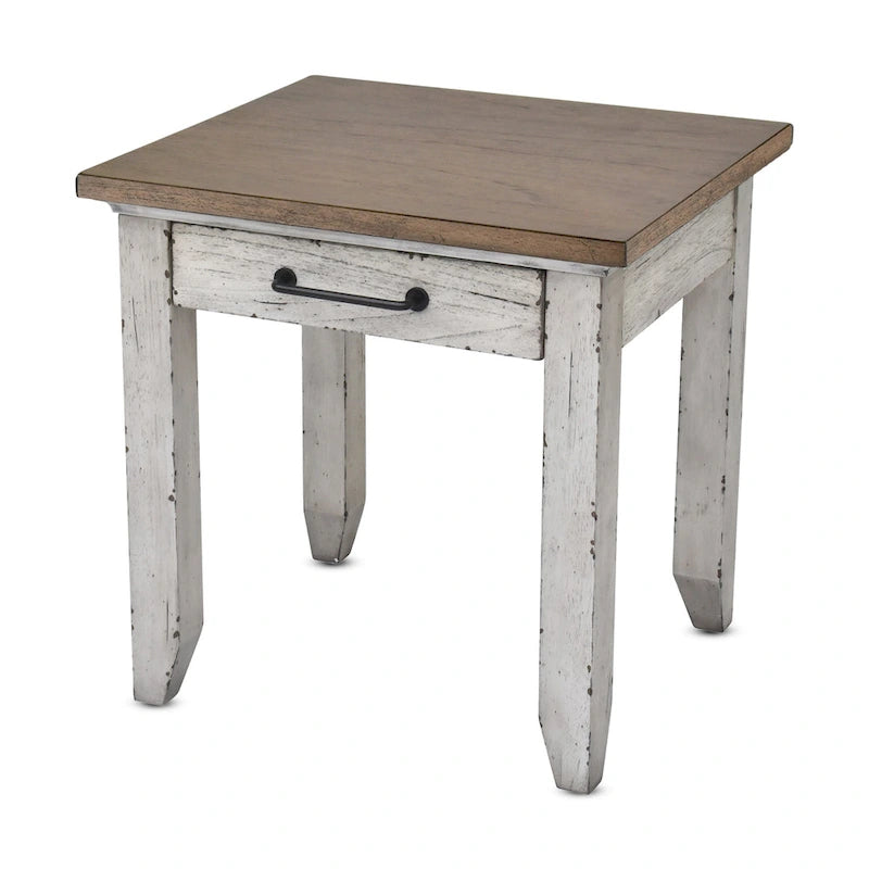 Tavolino con un cassetto in legno bicolore Steve Silver
