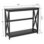 Yaheetech 2-Tier X-Design Console Table Console Tables for Entryway