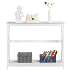 Yaheetech 2-Tier X-Design Console Table Console Tables for Entryway