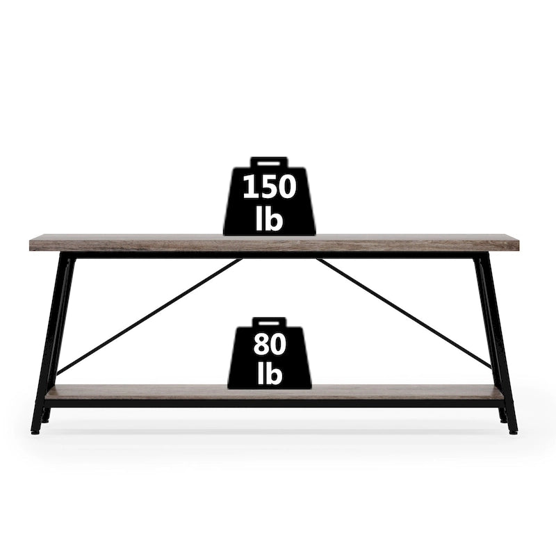 Console/Table de Canapé en Bois Extra Longue de 70,9 Pouces pour Entrée
