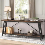 Console/Table de Canapé en Bois Extra Longue de 70,9 Pouces pour Entrée