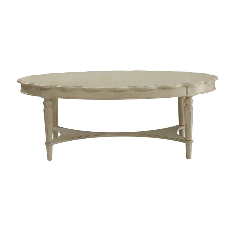 Tavolino da caffè bianco anticato 50 X 28 X 19