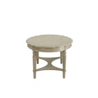 Tavolino da caffè bianco anticato 50 X 28 X 19