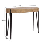 Console Astoria in Legno con Gambe a Forcina in Metallo - 42.0L x 14.0W x 30.3H