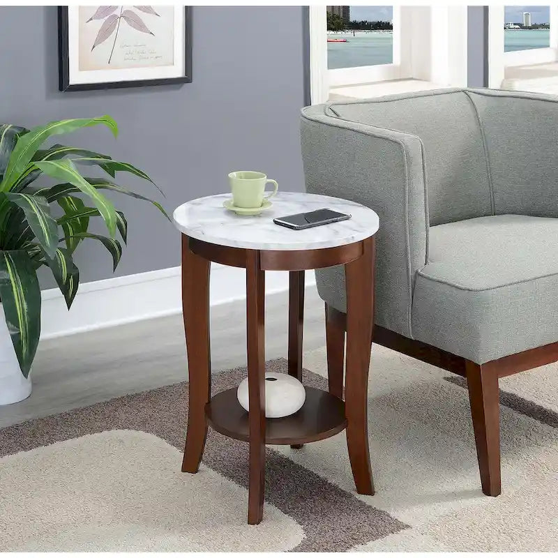 Convenience Concepts American Heritage Tavolino rotondo con ripiano
