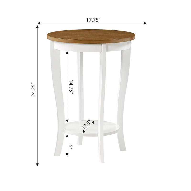 Convenience Concepts American Heritage Tavolino rotondo con ripiano